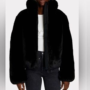 Goldbergh Victoria Faux Fur Furry Ski Jacket Black NWT US 6